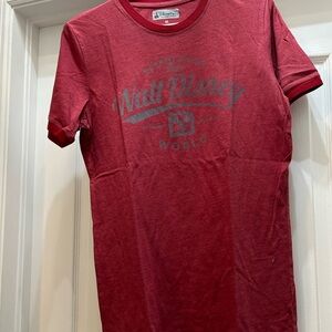 Mens Walt Disney Red and Gray Vintage Short Sleeve Tee